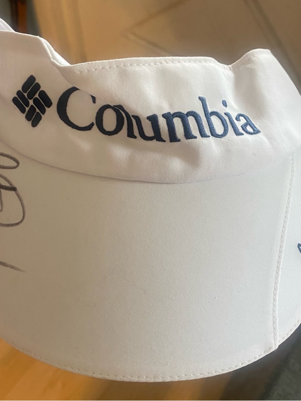 Columbia White and Black Men's Sports Visor